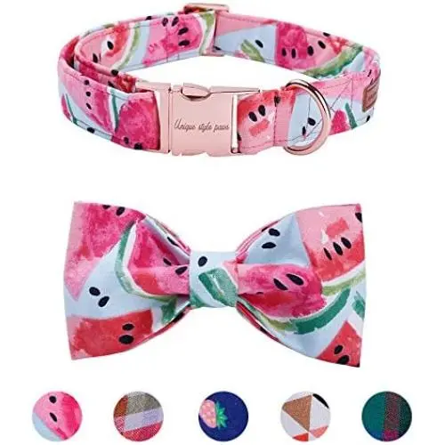 USP Pet Soft&Comfy Bowtie Dog Collar and Cat Collar Pet Gift for Dogs and Cats Adjustable Pure Cotton Collars 6 Sizes and 5 Patterns USP Pet Soft&Comfy Bowtie Dog Collar and Cat Collar Pet Gift for Dogs and Cats Adjustable Pure Cotton Collars 6 Sizes and 5 Patterns