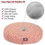 Orange Towers Large Round Indoor Outdoor Pet Dog Bed With Removable Washable Cover By Majestic Pet Products