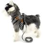 Dog Puppy Harness Vest Classic Dot No Pull Vest Harness Soft Mesh Adjustable Fabric Pet Nylon Vest Dog Harness Leash Set Leads
