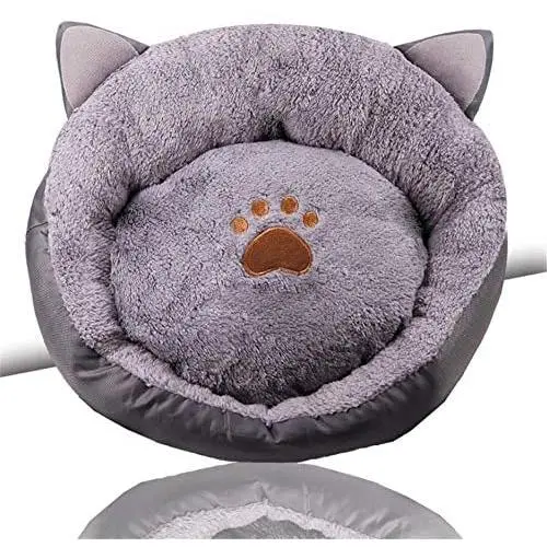 MJEMS Dog Cosy Bed Pets Cat Ear Shape Cartoon Bed, Washable,Winter Warm House,Universal Pet House for Dog,Cat(Grey) MJEMS Dog Cosy Bed Pets Cat Ear Shape Cartoon Bed, Washable,Winter Warm House,Universal Pet House for Dog,Cat(Grey)