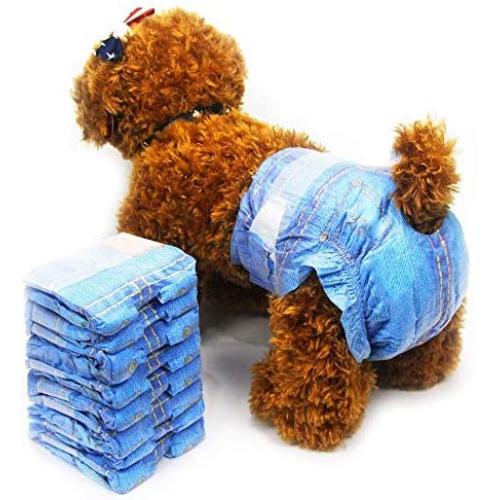 Pet Soft Doggie Diapers Female - Disposable Dog Diapers for Girl Puppy Dogs Cats, Diapers for XSmall Pets Chihuahua Diapers 48 pcs