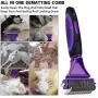 n/d Pet Dematting Comb with 2 Sided Professional Undercoat Rake for Cats & Dogs – Safe Grooming Rake Tool for Easy Mats & Tangles Removing n/d Pet Dematting Comb with 2 Sided Professional Undercoat Rake for Cats & Dogs – Safe Grooming Rake Tool for Easy Mats & Tangles Removing