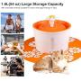 Cat Water Fountain 1.6 L Pet Water Fountain Automatic Electric Water Bowl with Filter and Silicone Pad for Cat Dog Birds and Parrots