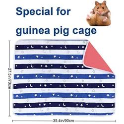 GABraden 2 Pack Guinea Pig Liner,Rabbit Bunny mat Washable Pee Pads (Large)