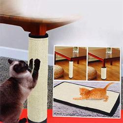 Onlup Small Sisal Mat, Small Sisal Mat for Cat with Magic Tape Durable Wall Mounted Scratching Pad Cardboard Scratcher Post Multifunctional for Cats to Rest Play Grind Claws 11.8x8in