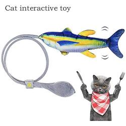 NC Cat Kicking Fish Toys, Realistic Beating Fish, Cat Interactive Toys, Cat Fun Toys, Safe Plush Toys, Pet Toys, Artificial Fish, Sports Kitty Toys, Cat Sports Fun Toys, Toys with Mint,Catnip Fish