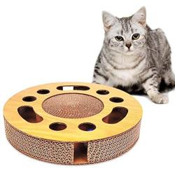 YMXCP Cat Toy Ball Corrugated Paper Cat Scratch Plate Claw Sharpener Tease Cat Toy Turntable Ball Pet Cat Supplies