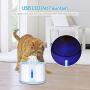 Pet Fountain Cat Fountain, 2.4L Large Capacity Auto Powerful Cat Pet Water Fountain with LED Light, 3 Water Flow, Quiet Pet Drinking Fountain for Dog Cat Smal Animal, Keep Pet Healthy