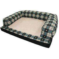 Hidden Valley Products 30 x 40 Paw Baxter Couch, Green & Black Plaid, Large