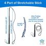 JT PET Dog Flirt Pole for Dogs Large Dog Teaser Pole Lure Stick Dog Training Dog Pole for Large Dogs Flirt Pole for Large Dogs Extendable Flirt Pole Dogs