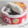 ZY-KL Noodle Pet Bed & Sofa，Keep Warm and Super Soft Creative Pet Nest，Waterproof Bottom Round Bed for Small Cats and Small Dogs Removable Washable Cushion