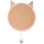 Cat Scratcher Mat, 16.1 X 15.3 Inch Natural Sisal Cat Scratch Pad, Anti-Slip Suction Cups, Attach on Windows, Includes Catnip
