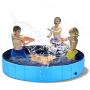 N-A Dog Pools for Large Dogs - Kiddie Pool for Dog Swimming Pool Foldable Dog Pool Pet Bathing Tub Collapsible Dog Pool for Small Medium Large Dogs