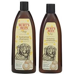 Combo Pack: Burts Bees for Dogs Care Plus+ Hydrating Shampoo and Conditioner with Coconut Oil for Dogs | Cruelty Free, Sulfate & Paraben Free, pH Balanced for Dogs - Made in The USA