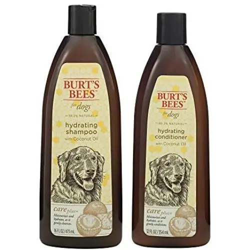 Combo Pack: Burts Bees for Dogs Care Plus+ Hydrating Shampoo and Conditioner with Coconut Oil for Dogs | Cruelty Free, Sulfate & Paraben Free, pH Balanced for Dogs - Made in The USA Combo Pack: Burts Bees for Dogs Care Plus+ Hydrating Shampoo and Conditioner with Coconut Oil for Dogs | Cruelty Free, Sulfate & Paraben Free, pH Balanced for Dogs - Made in The USA