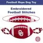 Pets First NCAA Oklahoma Sooners Football Dog Toy, Tough Quality Nylon Materials, Strong Pull Ropes, Inner Squeaker, Collegiate Team Color Pets First NCAA Oklahoma Sooners Football Dog Toy, Tough Quality Nylon Materials, Strong Pull Ropes, Inner Squeaker, Collegiate Team Color