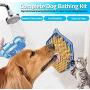 SNE Dog Lick Pad and Dog Grooming Brush Bundle, Dog Lick Mat and Bath Brush for Dogs and Puppies, Reusable and Washable Silicone Dog and Puppy Training Kit