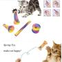 Behoneybee Interactive Cat Toys with Colorful Spring Tube Toy Red Fish LED Light Pointer Exercise Chaser Indoor Toy Pet Training and Exercise Tool (No Battery Include)
