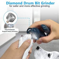 Peroom Dog Nail Grinder with 2 LED Light, Pet Dog Nail Clippers and Trimmers with Nail Storage Box, Low Noise Electric Dog Nail Trimmers Grooming for Small Medium Large Dogs and Cats