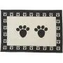 PetRageous 10209 Paws Tapestry Dog Non-Skid Machine Washable Placemat for Pet Feeding Stations with Rubber Backing 13-Inch by 19-Inch for Dogs and Cats, Black and Natural PetRageous 10209 Paws Tapestry Dog Non-Skid Machine Washable Placemat for Pet Feeding Stations with Rubber Backing 13-Inch by 19-Inch for Dogs and Cats, Black and Natural