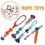 SZSMART Dog Rope Toy for Puppy Teething, Indestructible Dog Toys for Aggressive Chewers, 12pcs Puppy Interactive Braided Rope Toys Set, Puppies Chew Toys for Boredom Chew Teething Tug of War