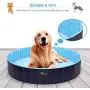 amzdeal Foldable Dog pet Swimming Pool - 100% PVC Hard Plastic, Anti-Slip Collapsible Dog Pet Pool Bathing Tub, Outdoor Pools Kiddie Pool for Dogs Cats and Kids amzdeal Foldable Dog pet Swimming Pool - 100% PVC Hard Plastic, Anti-Slip Collapsible Dog Pet Pool Bathing Tub, Outdoor Pools Kiddie Pool for Dogs Cats and Kids