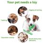 Dog Toothbrush Chewing Toys Rubber Dog Tooth Cleaning Stick Anti bite Care with Toothpaste Reservoir (Green, L)