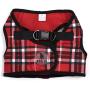 The Worthy Dog Printed Sidekick Pattern Harness with Padded Mesh Velcro Adjustable, Outdoor, Easy Walk Vest for Small Medium Large Dogs, Red Color