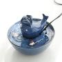 THMY Ceramic Cat Water Fountainâ€‚Automatic Circulation Pet Water Dispenser Healthy and Hygienic Pet Drinking Fountain with Quiet Water Pump Electric Water Bowl for Cats and Dogs 0.9 Liters