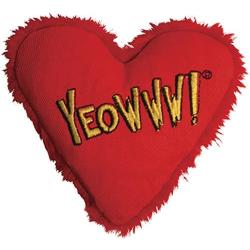 Yeowww! Heart Attack Pack: 3X 100% Organic Catnip Heart Cat Toys, Each with a Different Phrase