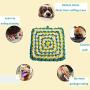 HoolyMoon Snuffle Mat for Dogs Puzzle Toys Large Interactive Lickimat,Dog Feeding Mats for Nose Work Anxiety Relief,Foraging Skill Training Pad Mattress 19 x 19”