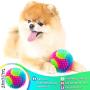 4 Pieces Spiny Light Up Dog Balls LED Glowing Pet Spiky Ball Flashing Elastic Ball Pet Color Spiny Balls Molar Ball Interactive Cat Toys for Pets Cats Dogs Chewing Teeth Cleaning, 2.2 Inch