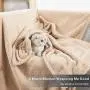 MOONIGHT TIME Warm Fleece Dog Blanket Durable, Sherpa Fleece Throw Dog Blanket, Pet Throw Blanket Fluffy Soft Reversible Washable for Dogs and Cats