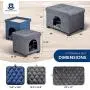 Pawristocrat Unique Multifunctional Pet House Ottoman with Tray Table - Folding Footrest Seat - Large Cat Cube Condo - Cat Bed for Indoor Pets - Houses for Cats and Small Dogs with Fully Washable Mat