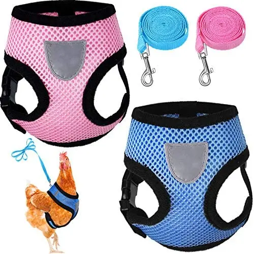 Weewooday 2 Pieces Adjustable Chicken Harness with Leash Soft Cat Harness and Leash Breathable Kittens Vest Harness Chicken Training Harness for Duck Goose Hen Cat Small Dog Training Walking Weewooday 2 Pieces Adjustable Chicken Harness with Leash Soft Cat Harness and Leash Breathable Kittens Vest Harness Chicken Training Harness for Duck Goose Hen Cat Small Dog Training Walking