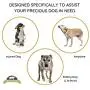 Travelin K9 Large Dog Lift Harness - Dog Support Harness - Dog Stair Lift - Dog Car Lift. For Disabled Dogs, Elderly Dogs, Injured Dogs, to support dogs back legs, and as a Dog Rehabilitation Harness