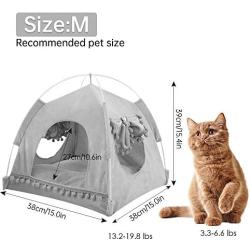 BFACCIA Cat Tents Cave Bed for Cats Puppy Pet Play House Portable Exercise Tent Playpens 4-Sided Comfortable Cat Beds Folding Pet Tent Small Animal House Cage