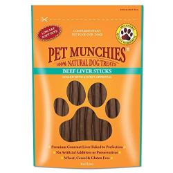 Pet Munchies Beef Liver Sticks 90g (Pack of 8)