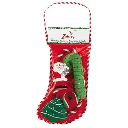 Zanies Five-Piece Holiday Surprise Stockings for Dogs Zanies Five-Piece Holiday Surprise Stockings for Dogs