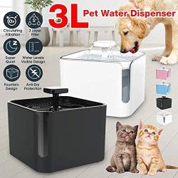 DAGUO 3L USB Automatic Pet Cat Dog Feeder Drinking Fountain Cats Water Fountain 360° Circulating Filtration Water Dispenser Pond