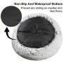 Zerohub Calming Dog Bed, Ultra Soft Faux Fur Donut Cuddler Dog Bed with Anti-Slip & Waterproof Base, Machine Washable Round Pet Bed for Small Medium Dogs and Cats (Multiple Sizes)