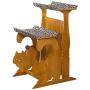 Elegant Home Fashions Cat Double Rest with Scratch Pad and Ball, Golden Oak (OOAK50022)