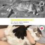 EJG New Version 1 Pair Pet Grooming Gloves with Hair Removal Brush, Deshedding Gloves to Brush and Remove Pet Hair, Dematter Deshedder for Dog, Cat, Horse with Long & Short Fur