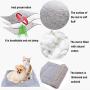 FEBSNOW Dog Bed Mat, Soft Crate Pad with Premium Dog Blanket, Washable Dog Crate Bed for Large Medium Small Dogs Cat Beds（Silver Gray）