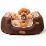 PLS Birdsong SweetSpot Bolster Dog Bed with Pillow, Extra Plush, Completely Removable Cover with Zipper