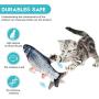 3 Pack Flopping Fish Cat Toy,Electric Moving Realistic Simulation Fish, Wiggle Fish Catnip Kicker Toys, Motion Kitten Toy, Plush Fun Interactive Pets Pillow Chew Bite Kick Supplies for Cat Exercise