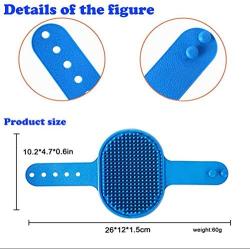 Zqyy New Grooming Pet Shampoo Brush, Dog Bath Brush, Cat Grooming Brush, Which Helps to Soothe Massage - with Adjustable Ring Handle for Long Short Haired Dogs and Cats 2pcs