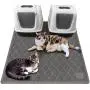 Gorilla Grip Cat Litter Mat and Silicone Pet Feeding Mat, Both Gray, Cat Mat Size 47x35, and Silicone Pet Feeding Mat Size 18.5x11.5, 2 Item Bundle Gorilla Grip Cat Litter Mat and Silicone Pet Feeding Mat, Both Gray, Cat Mat Size 47x35, and Silicone Pet Feeding Mat Size 18.5x11.5, 2 Item Bundle