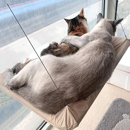 DILOOG Cat Window Hammock Seat,Cat Window Perch,Indoor Cats Safety Bed with Durable Heavy-Duty Suction Cups Can Hold Up to 30lbs for Large Cats DILOOG Cat Window Hammock Seat,Cat Window Perch,Indoor Cats Safety Bed with Durable Heavy-Duty Suction Cups Can Hold Up to 30lbs for Large Cats