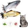 2Pack Electric Moving Fish Cat Toy, Simulation Flopping Fish Catnip Toy, Realistic Plush Dancing Wiggle Kicker Fish Cat Toy, Funny Interactive Pet Chew Bite Kick Supplies for Cat Kitten Kitty Exercise